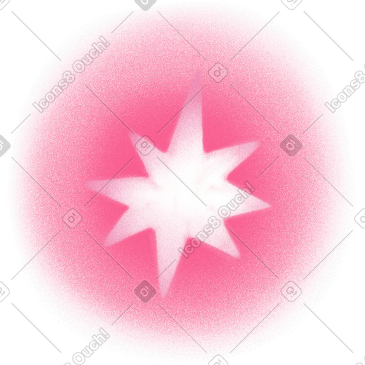 Ilustración Pink shining star en estilo Doodle a descargar en PNG y SVG