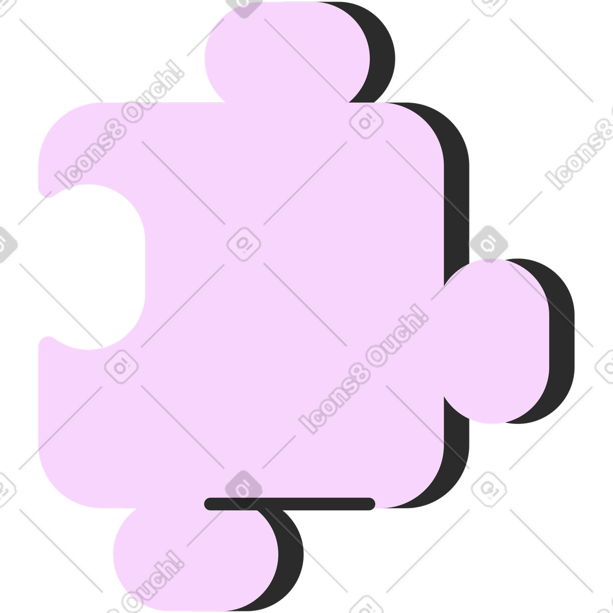 Illustration Pièce de puzzle dans le style Marginalia à télécharger aux formats PNG, SVG