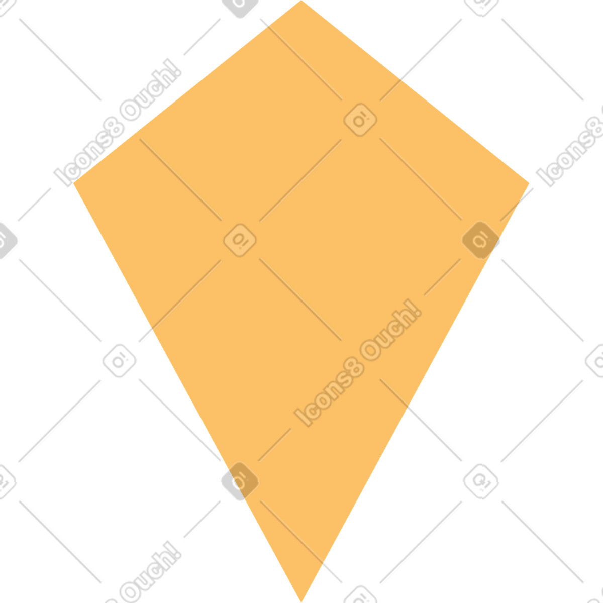 Orange kite illustrazione in stile Marginalia scarica in PNG, SVG