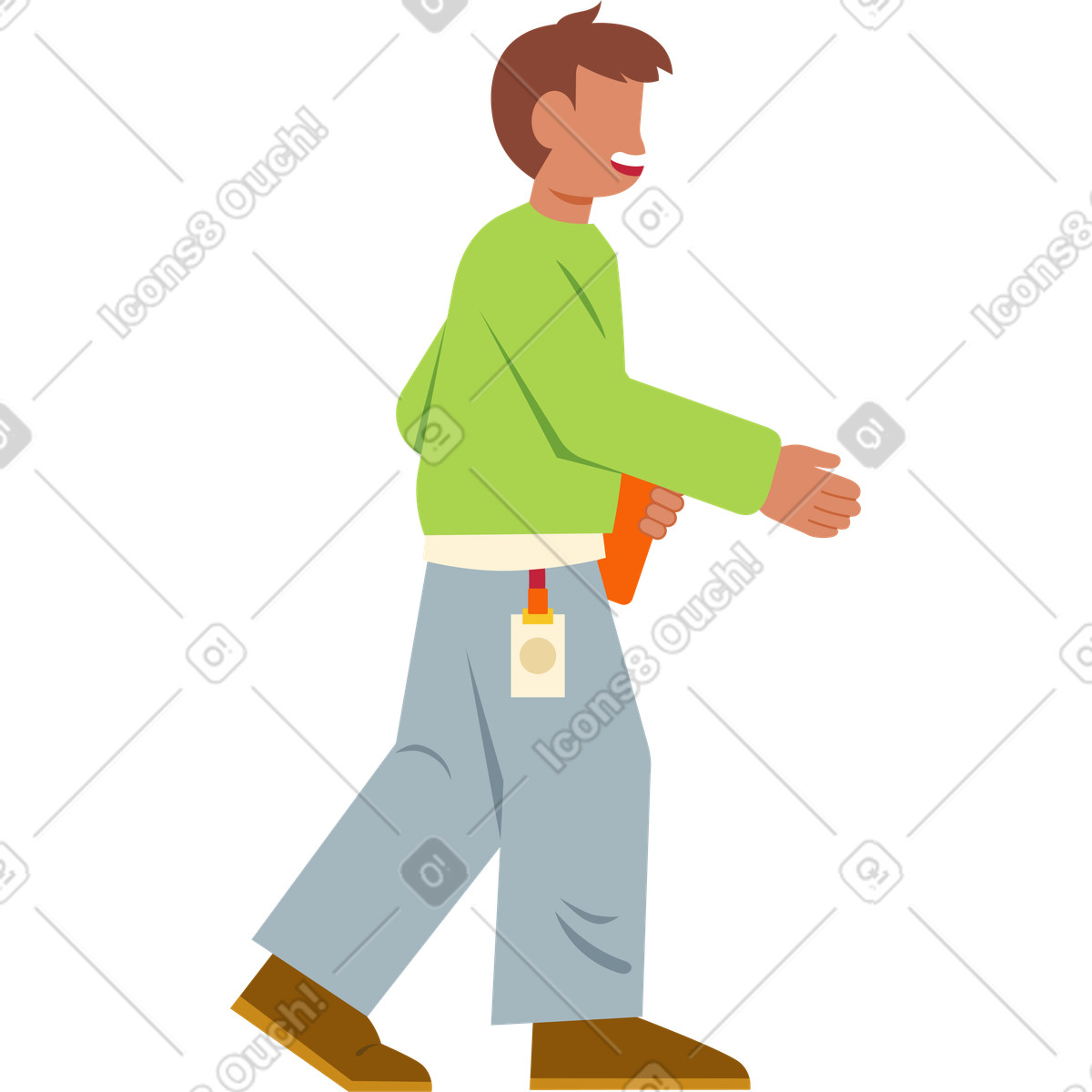 Catchy スタイルの 男性が握手を求めて手を差し出す のイラストをPNG、SVG形式でダウンロード
