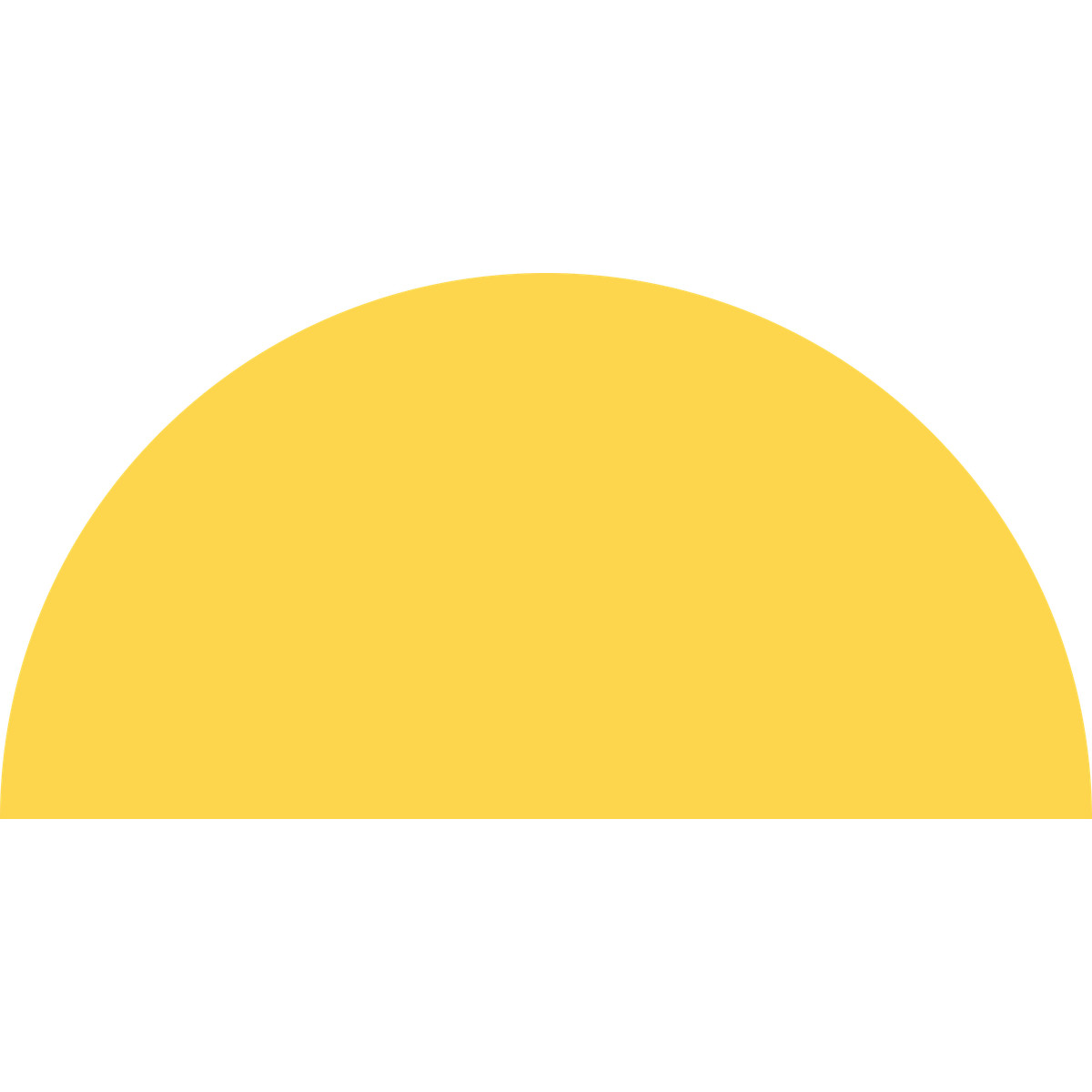 Semicircle yellow-Illustration im Fogg-Stil als Download in PNG, SVG