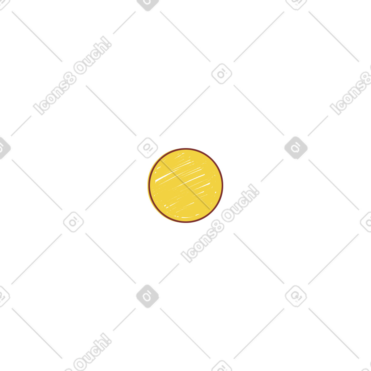 Moneta illustrazione in stile Sleepy scarica in PNG, SVG