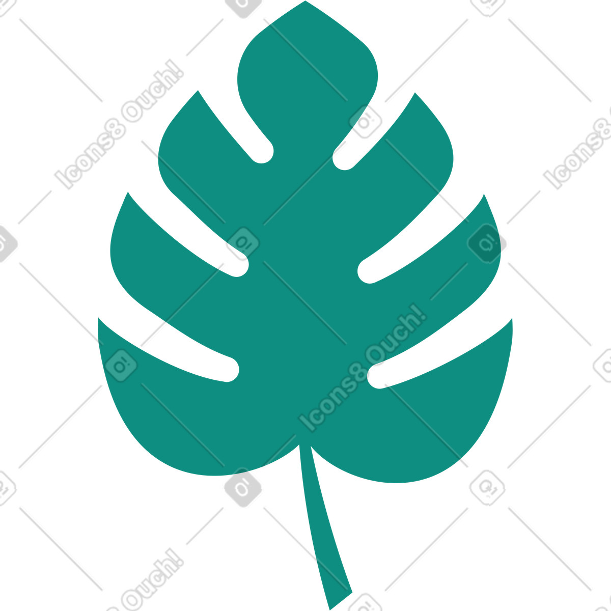 Ilustración Tropical leaf en estilo Polar a descargar en PNG y SVG