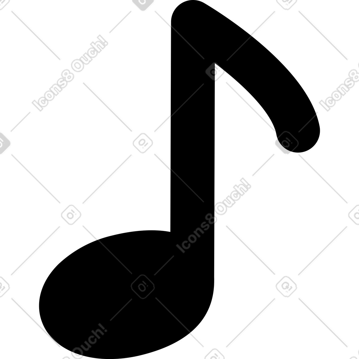 Ilustración Nota musical en estilo Transistor a descargar en PNG y SVG