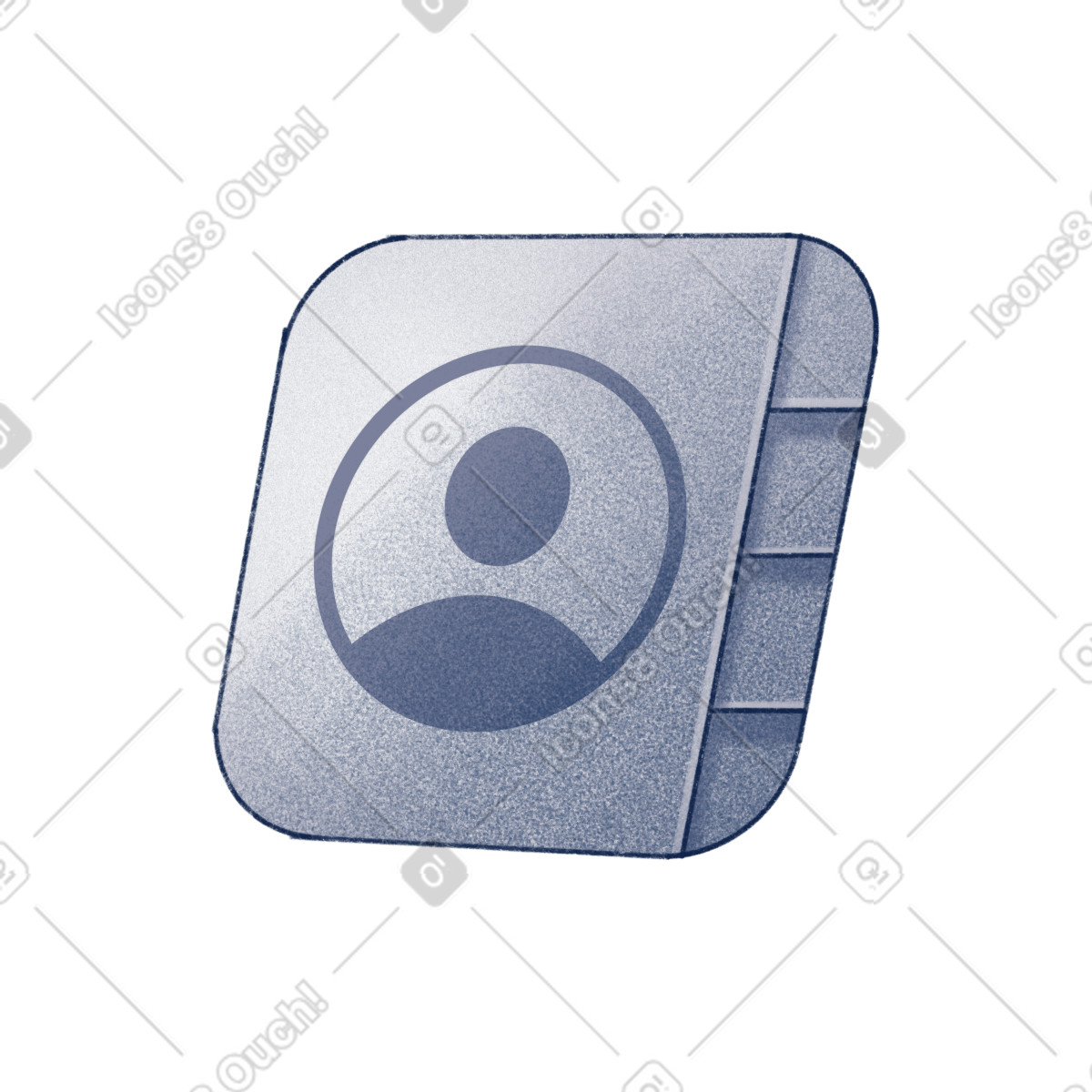 Contacts icon illustrazione in stile Haze scarica in PNG, SVG
