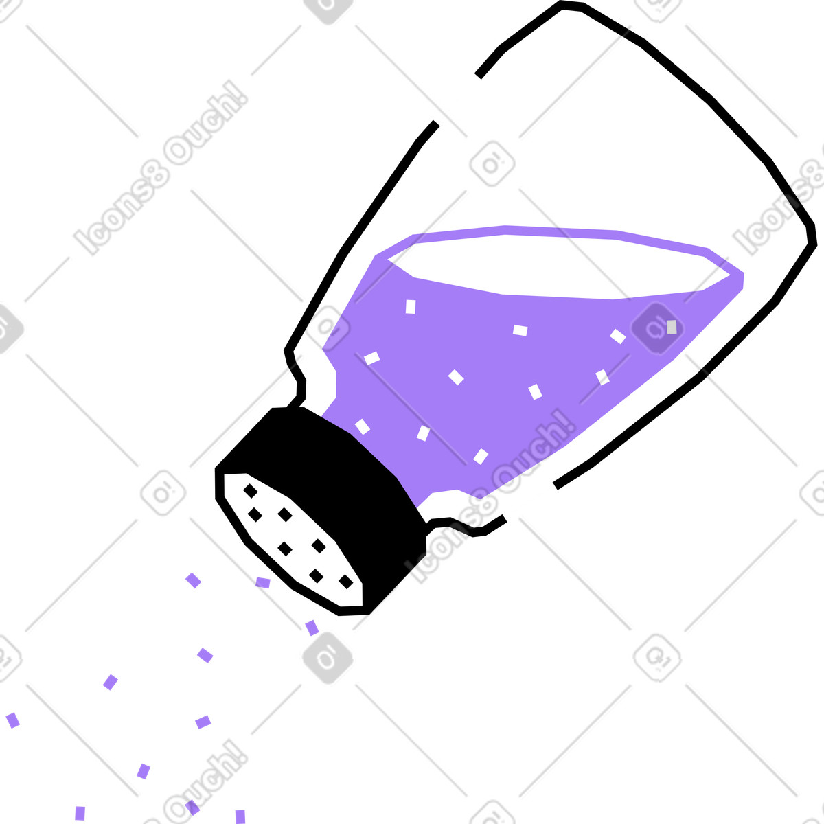 Salt shaker illustration in Amethyst style download in PNG, SVG