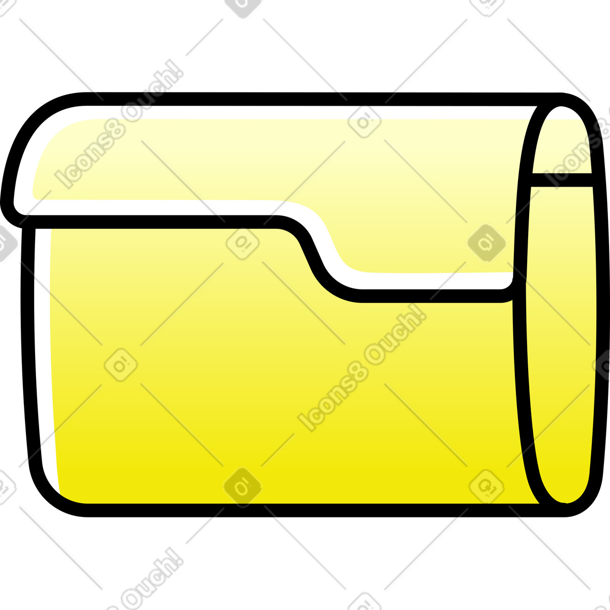 Ilustração de Pasta amarela para papéis em no estilo Pocus baixar em PNG, SVG