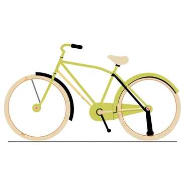 An old bicycle with a bent wheel and rust-covered frame