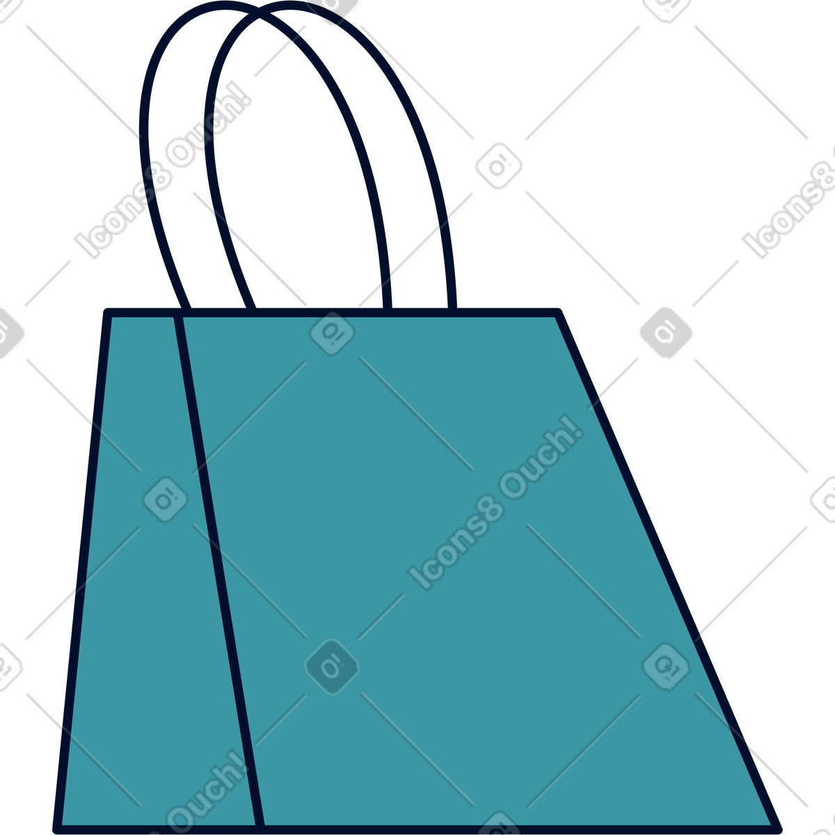 Illustration Sac cadeau dans le style Teal à télécharger aux formats PNG, SVG