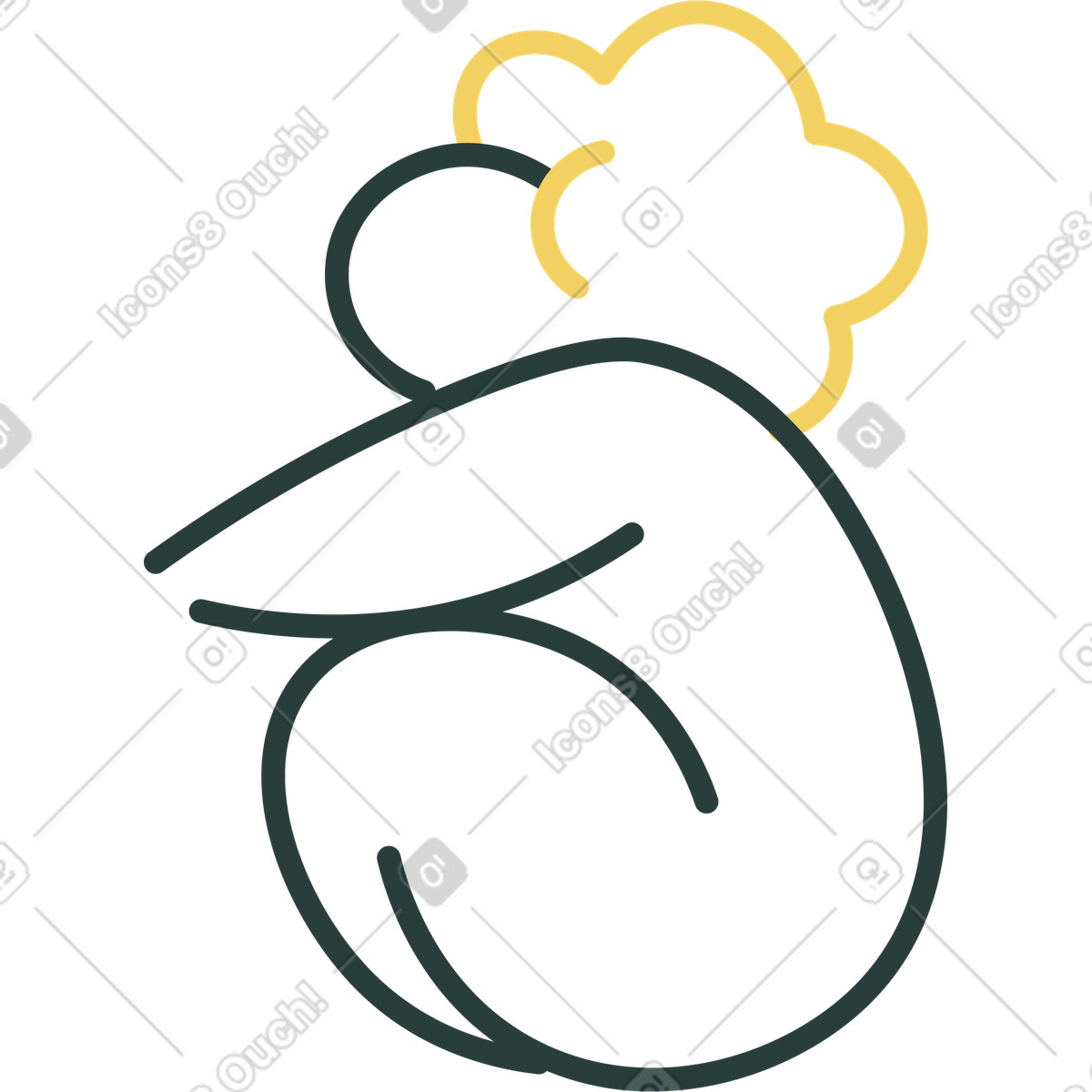 Illustration Baby-sitting dans le style Macaroni à télécharger aux formats PNG, SVG