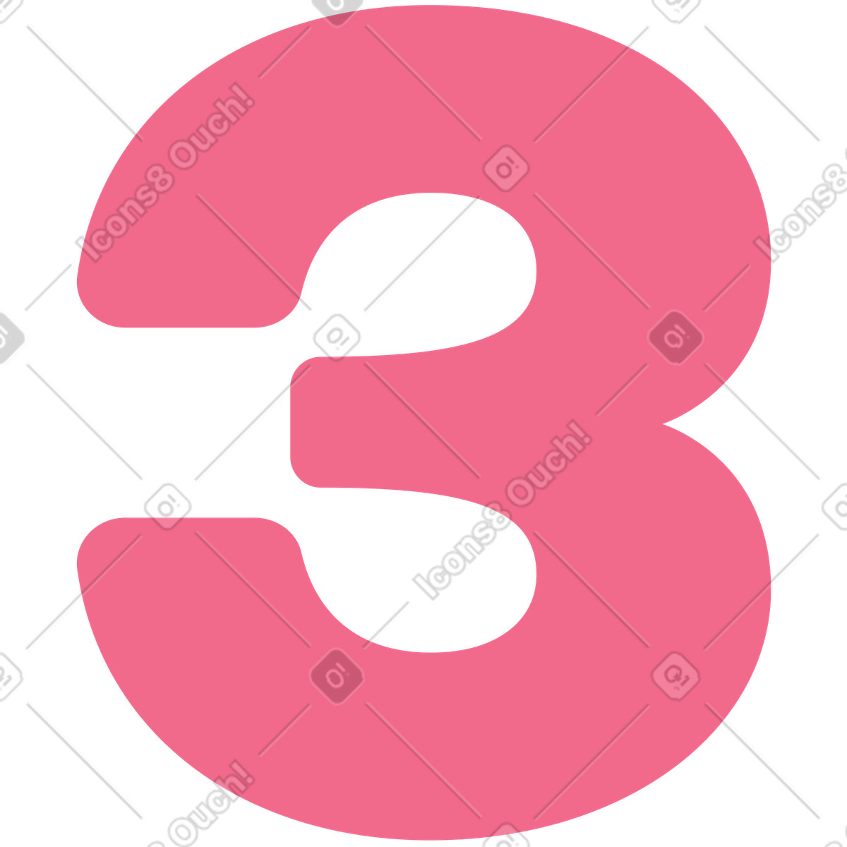 Three illustration in Juicy style download in PNG, SVG