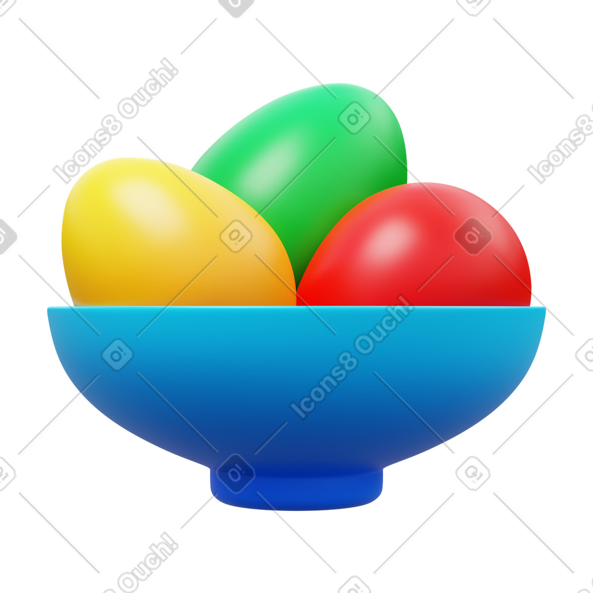 3D Fluency 스타일의 Easter eggs 일러스트레이션 PNG, SVG 다운로드