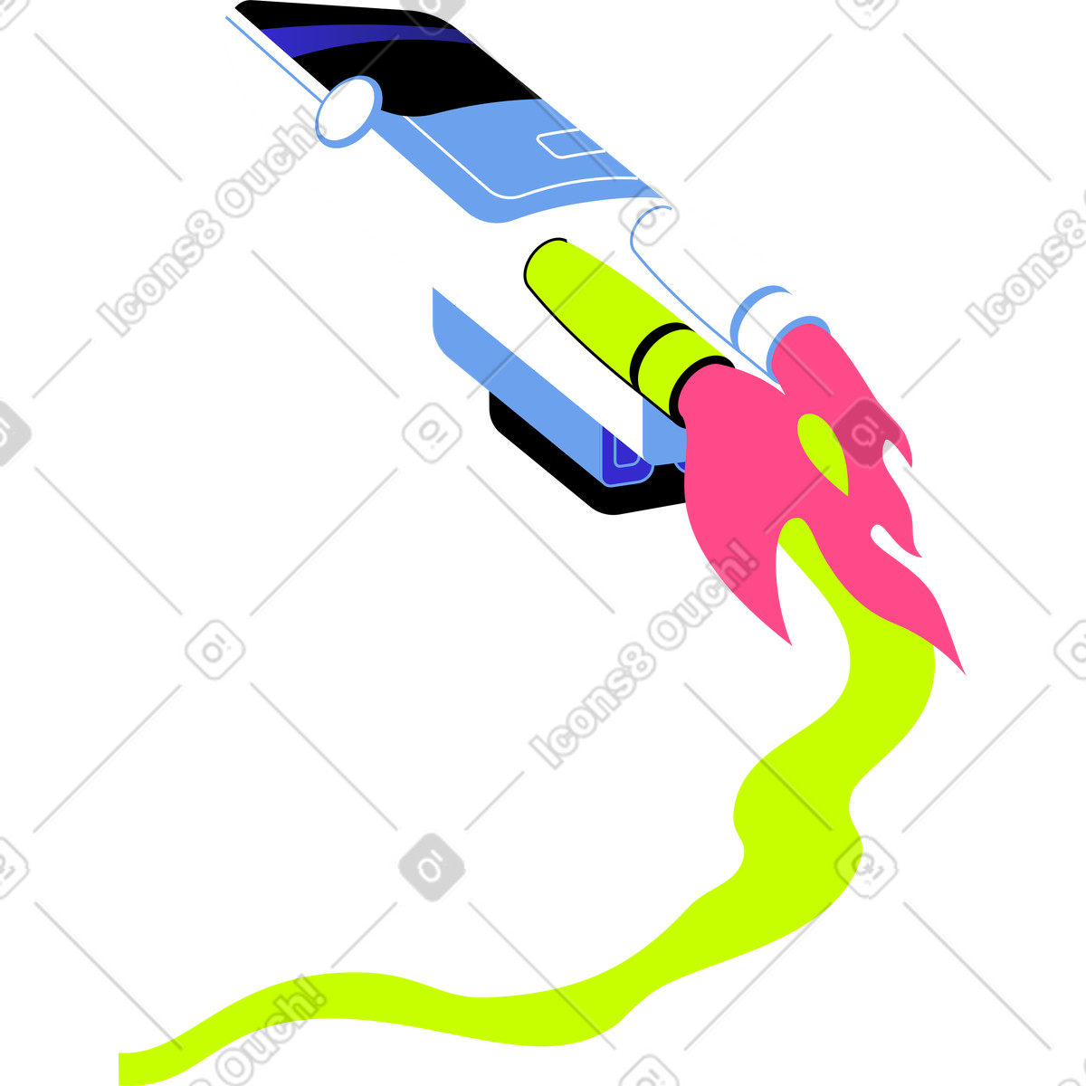 Space 스타일의 Rocket spacecraft 일러스트레이션 PNG, SVG 다운로드
