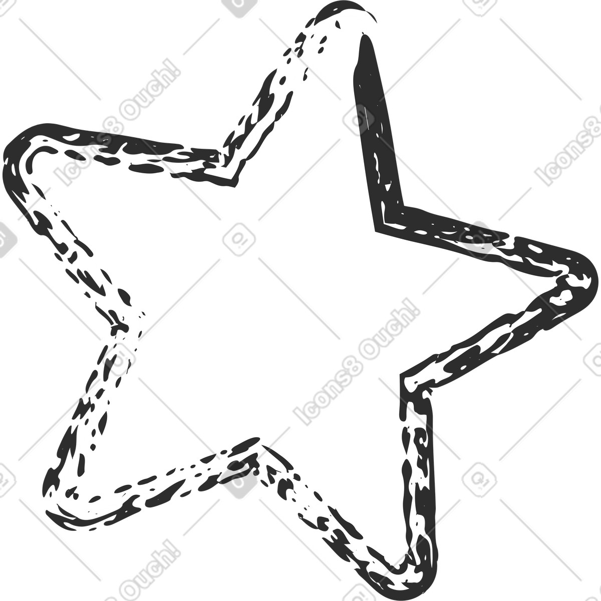 Ilustración Estrella en estilo Graphite a descargar en PNG y SVG