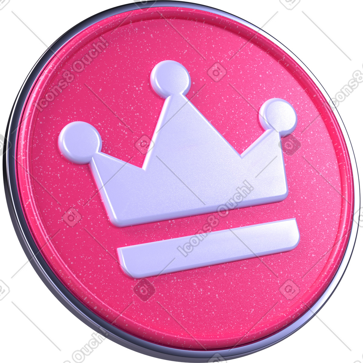 Ilustración Insignia premium, icono de corona, símbolo recompensa membresía en estilo 3D Boost a descargar en PNG y SVG