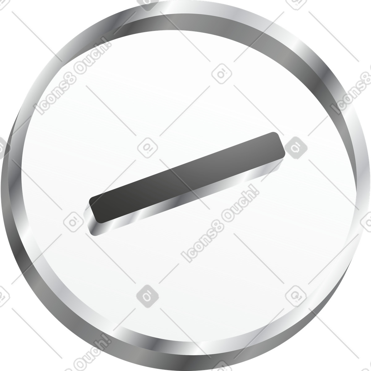 Token スタイルの Minus button symbol for decrease volume or lower numeric value のイラストをPNG、SVG形式でダウンロード