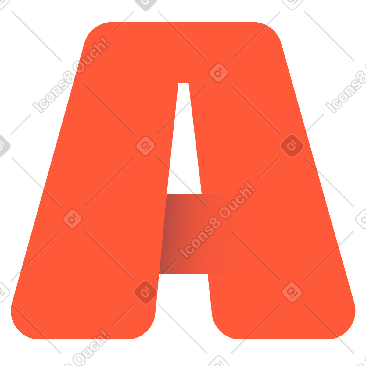 Lettera a illustrazione in stile Beam scarica in PNG, SVG