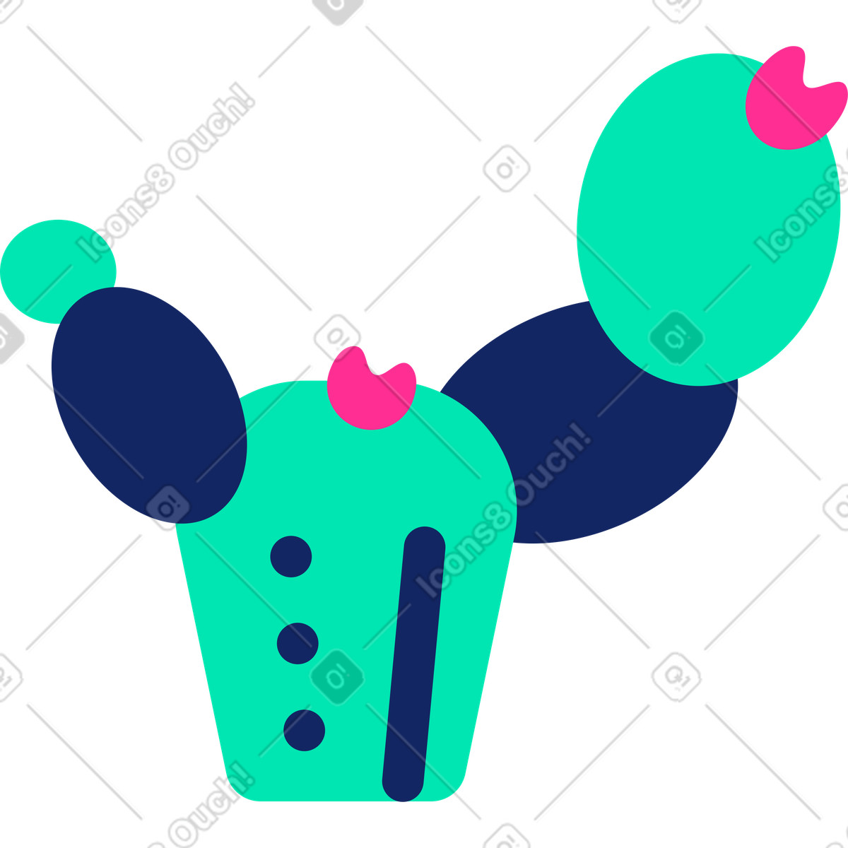 下载 Cyborg 风格的 仙人掌 插画，支持 PNG、SVG 格式
