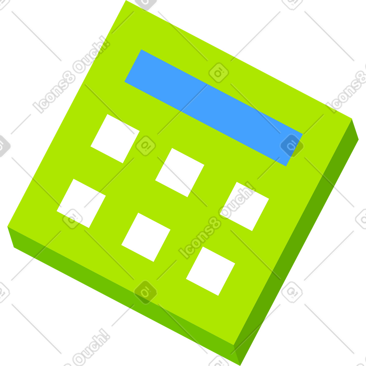 Ilustração de Calculadora em no estilo 8bit para baixar em PNG, SVG