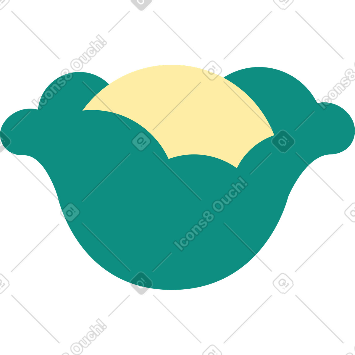 Ilustración Repollo en estilo Polar a descargar en PNG y SVG