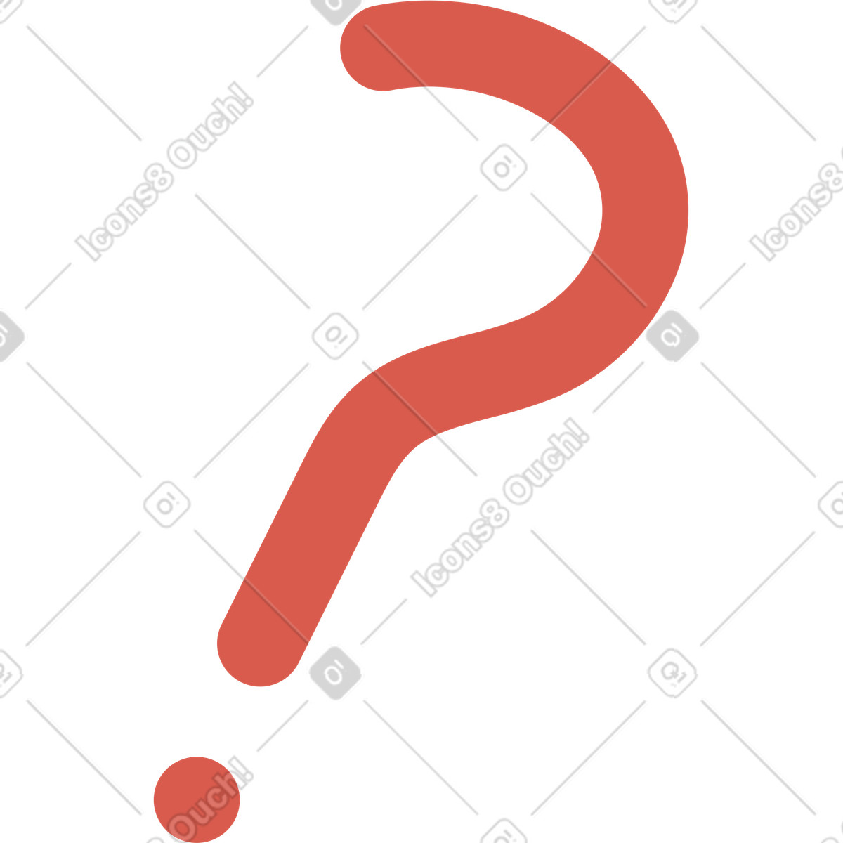 Question mark illustration in Macaroni style download in PNG, SVG