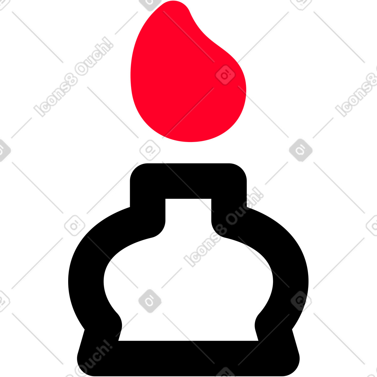 下载 Transistor 风格的 Chemical burner 插画，支持 PNG、SVG 格式
