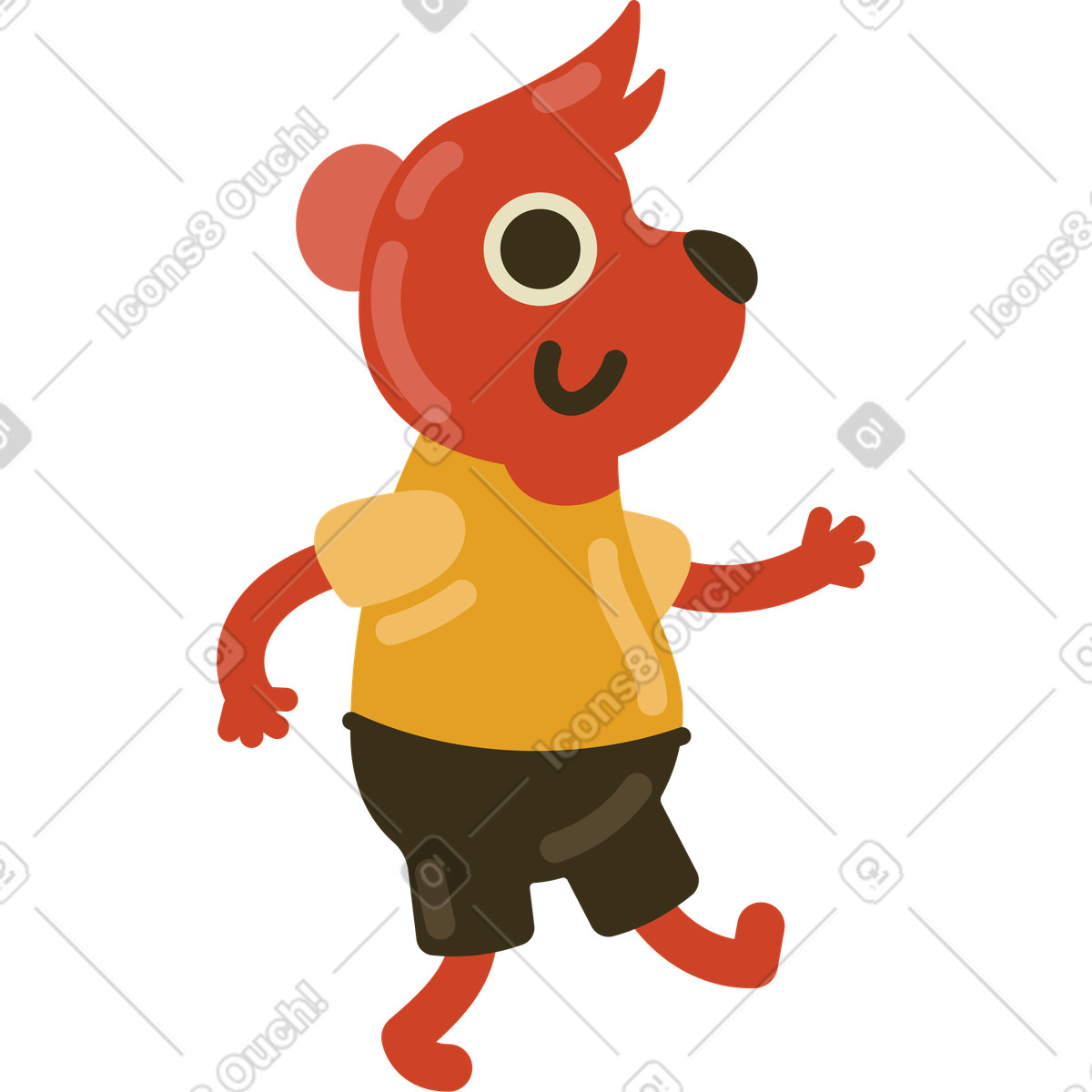 Kind junge-Illustration im Arabica-Stil als Download in PNG, SVG