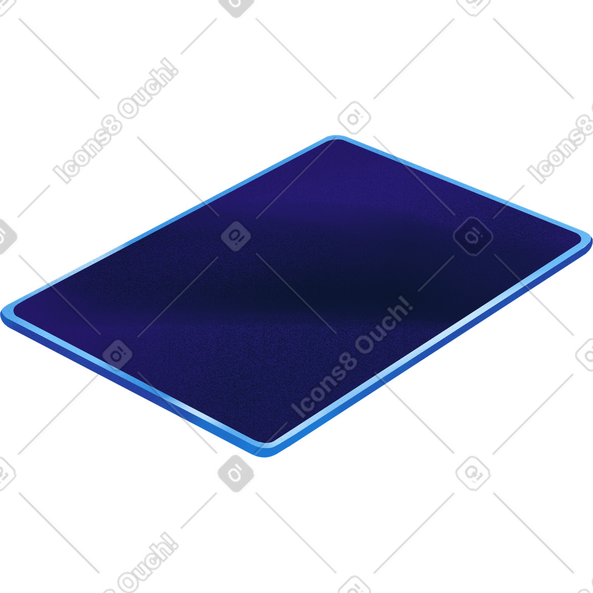 Ilustración Big blue ipad en estilo Gleam a descargar en PNG y SVG