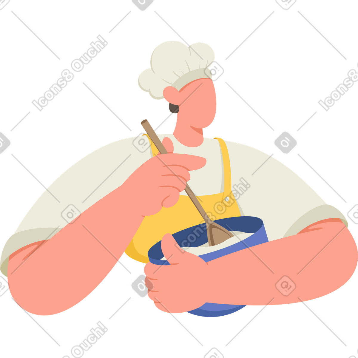 下载 Social 风格的 厨师 插画，支持 PNG、SVG 格式