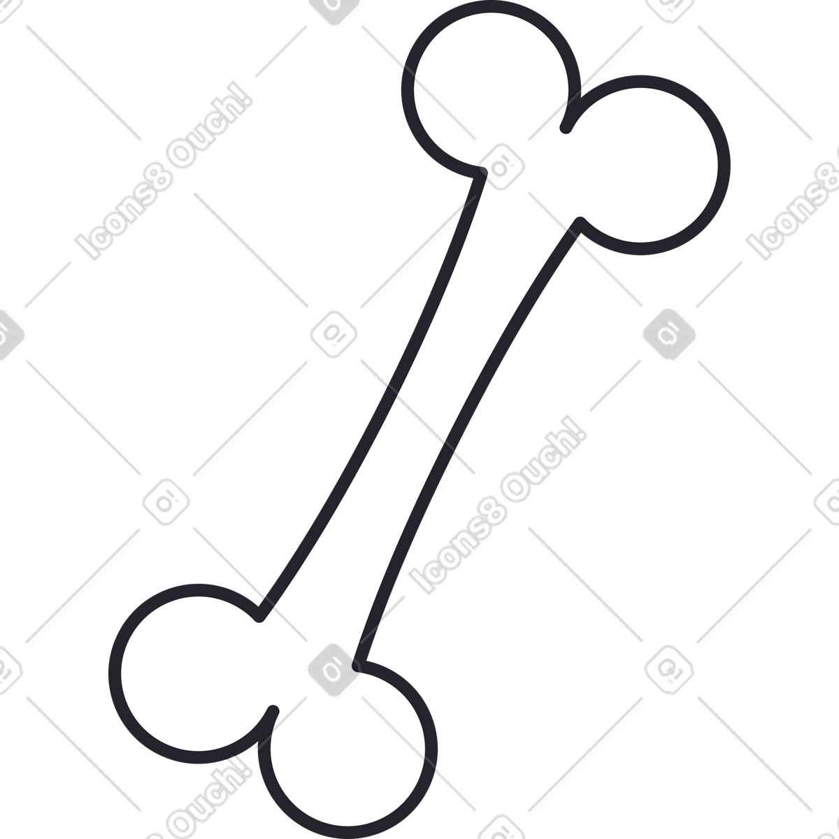 Illustration Gros os dans le style Grapy à télécharger aux formats PNG, SVG