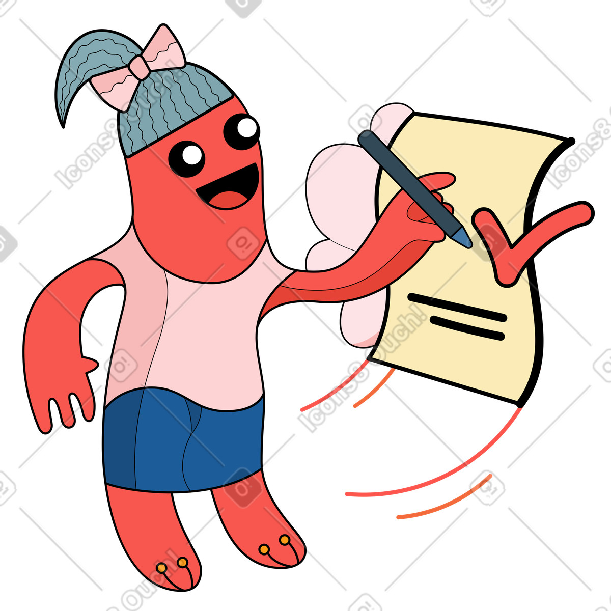 Check List illustration in Surr style download in PNG, SVG