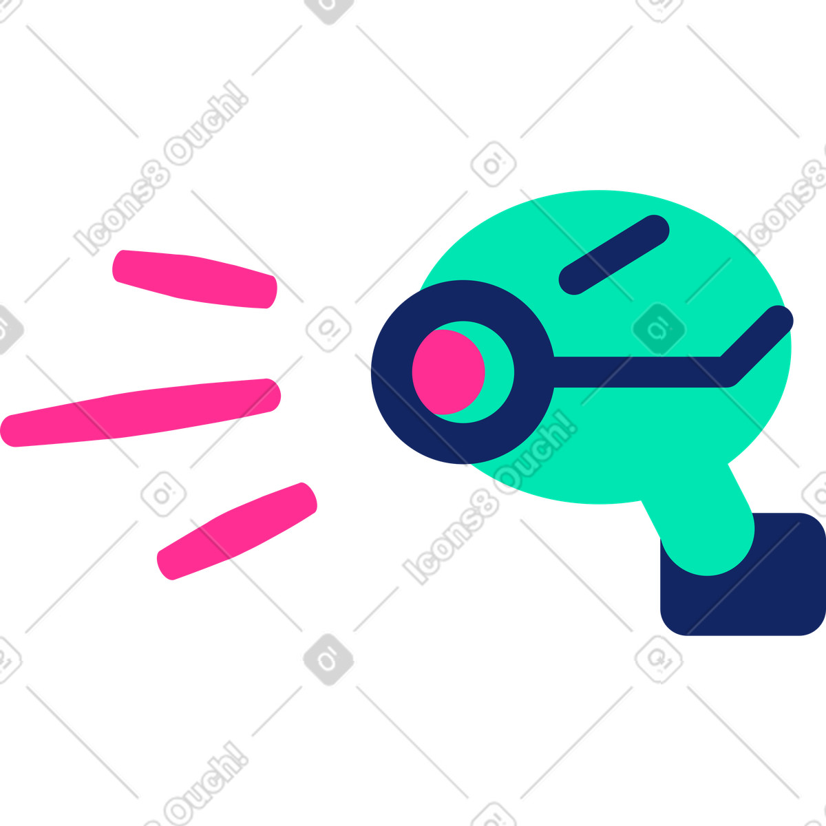 Telecamera illustrazione in stile Cyborg scarica in PNG, SVG