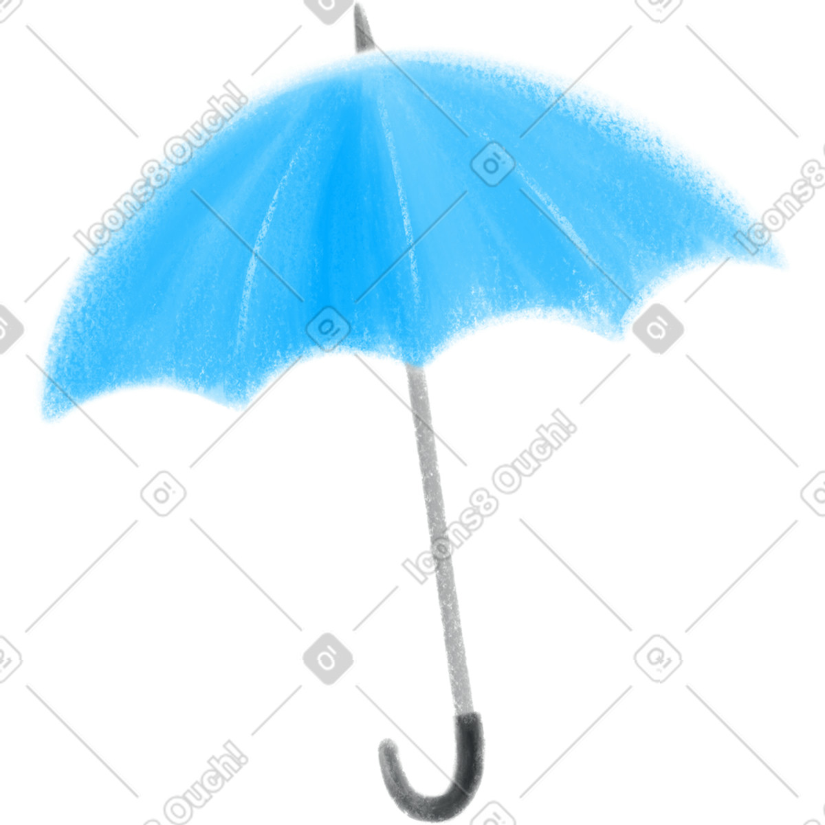 下载 Mushy 风格的 Umbrella 插画，支持 PNG、SVG 格式