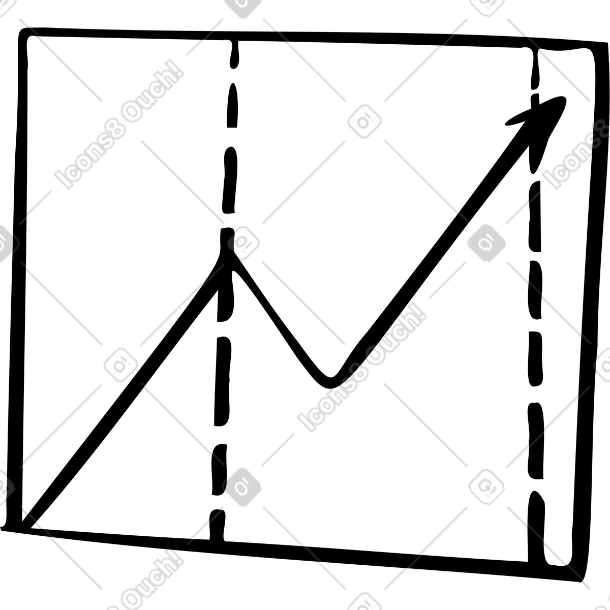 Big board with a graph illustration in Journal style download in PNG, SVG