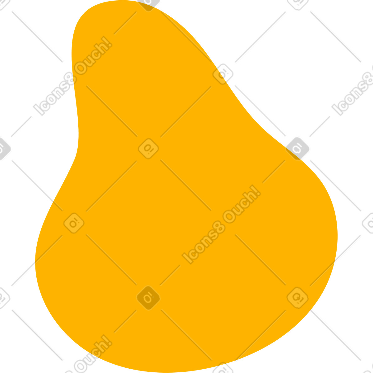 Pear illustration in Flame style download in PNG, SVG