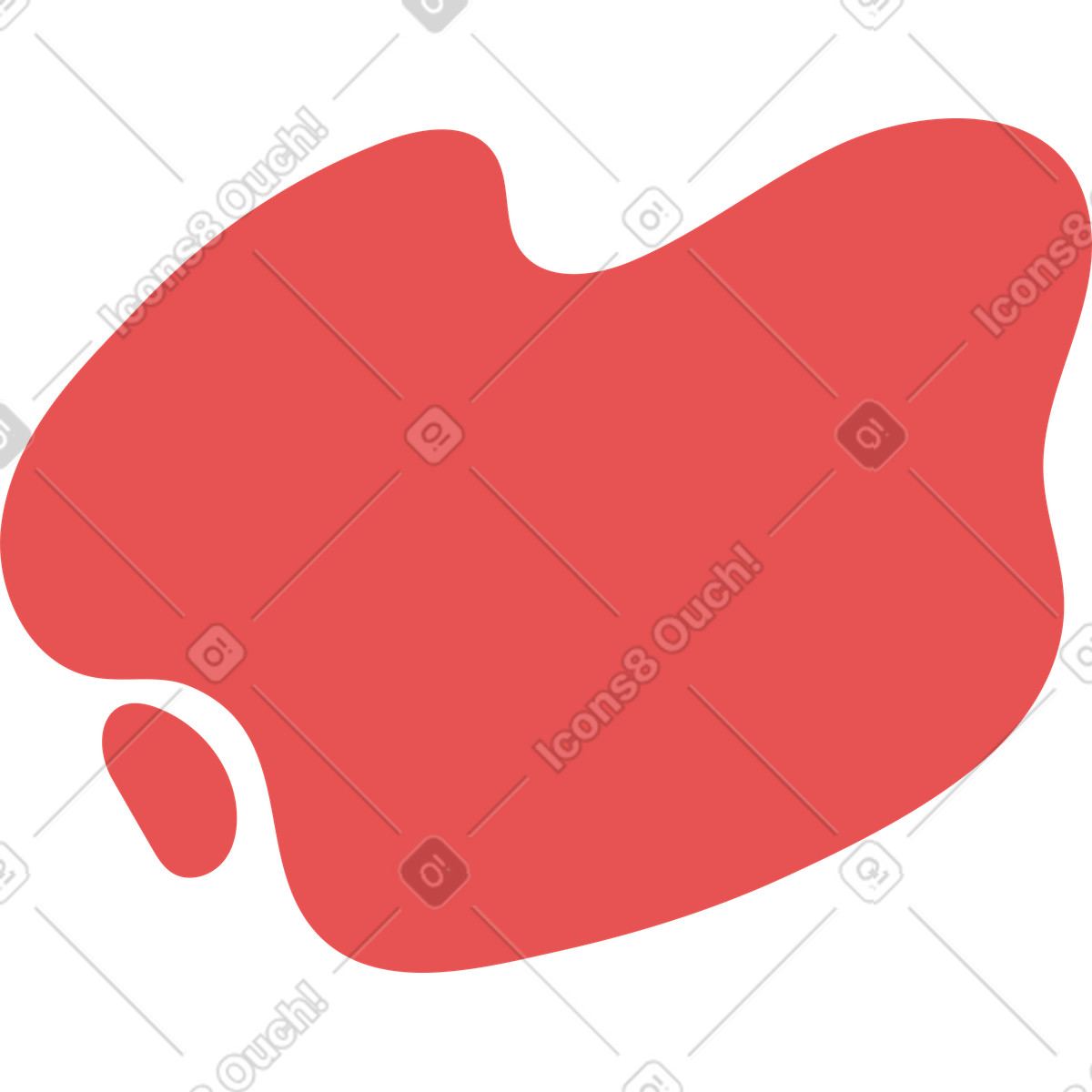 Forma rossa illustrazione in stile Pale scarica in PNG, SVG