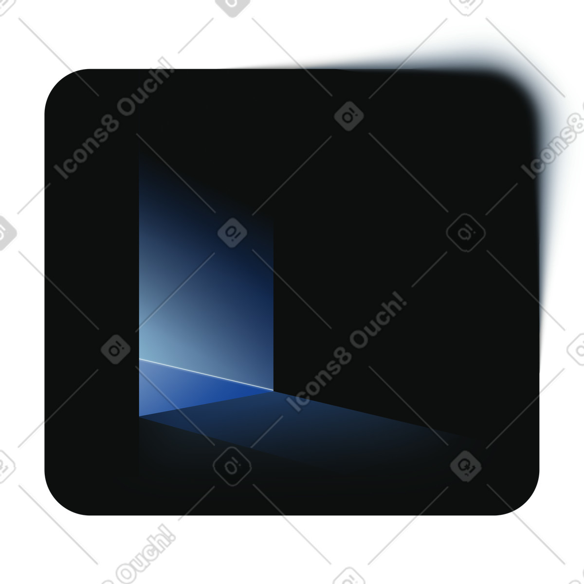PNG、SVG 形式の 暗い部屋の開いたドアから差し込む光、希望と新たな始まり イラスト