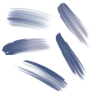An abstract painting featuring bold strokes made with several different brushes