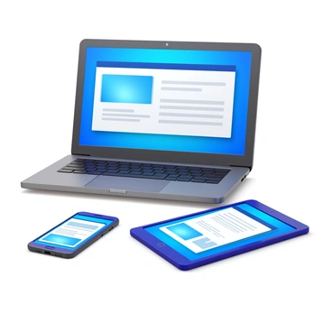 Different devices like a laptop, tablet, and phone showing a unified SaaS app