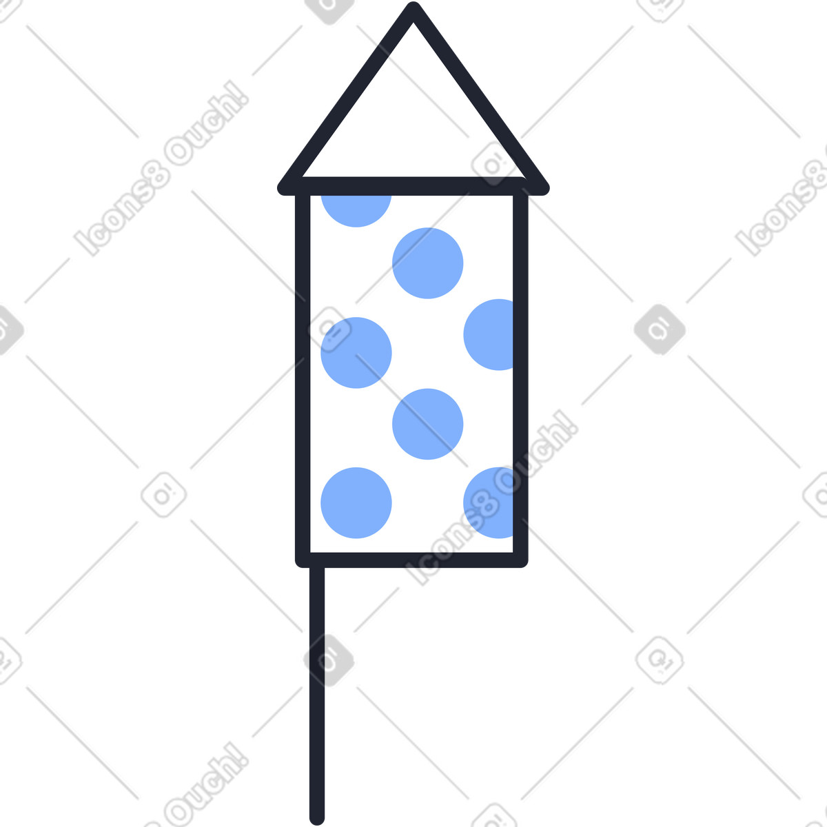 Ilustração de Fogo artifício em no estilo Pablita para baixar em PNG, SVG