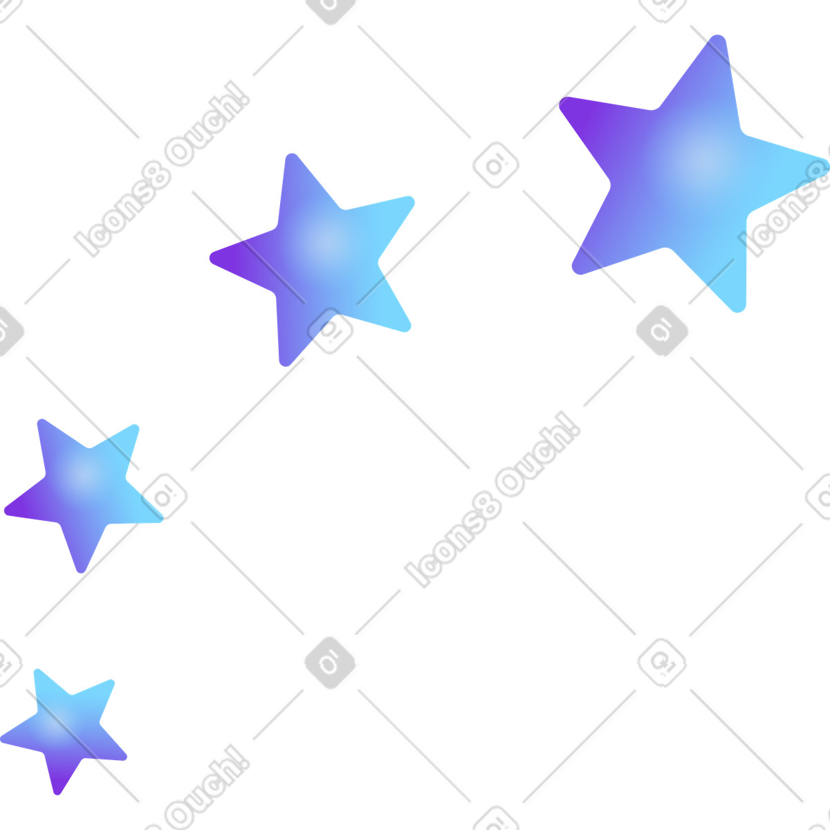 Ilustração de Estrelas voadoras em no estilo Hi-tech para baixar em PNG, SVG