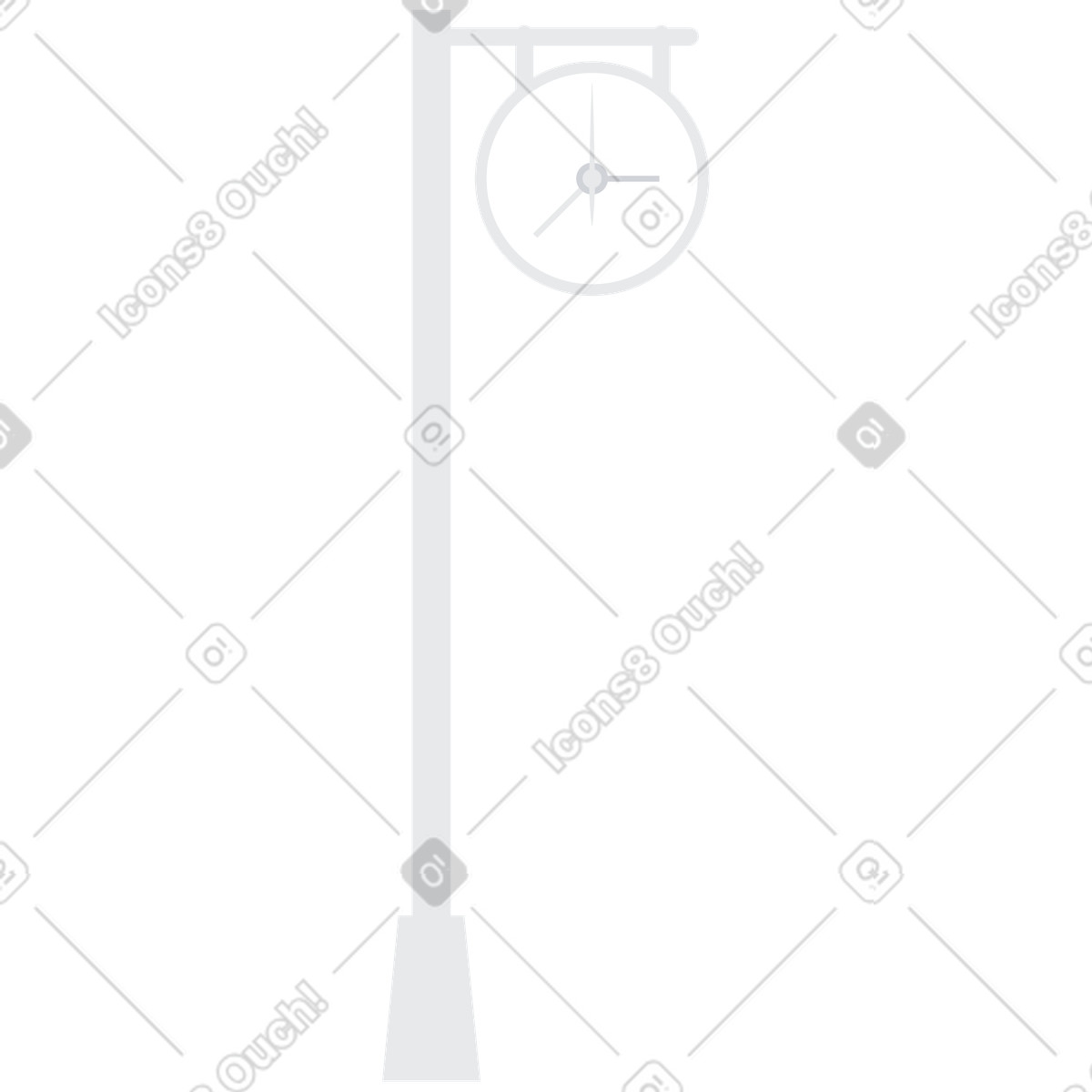 Ilustración animada Reloj de la calle en estilo Urban a descargar en GIF, Lottie (JSON), AE