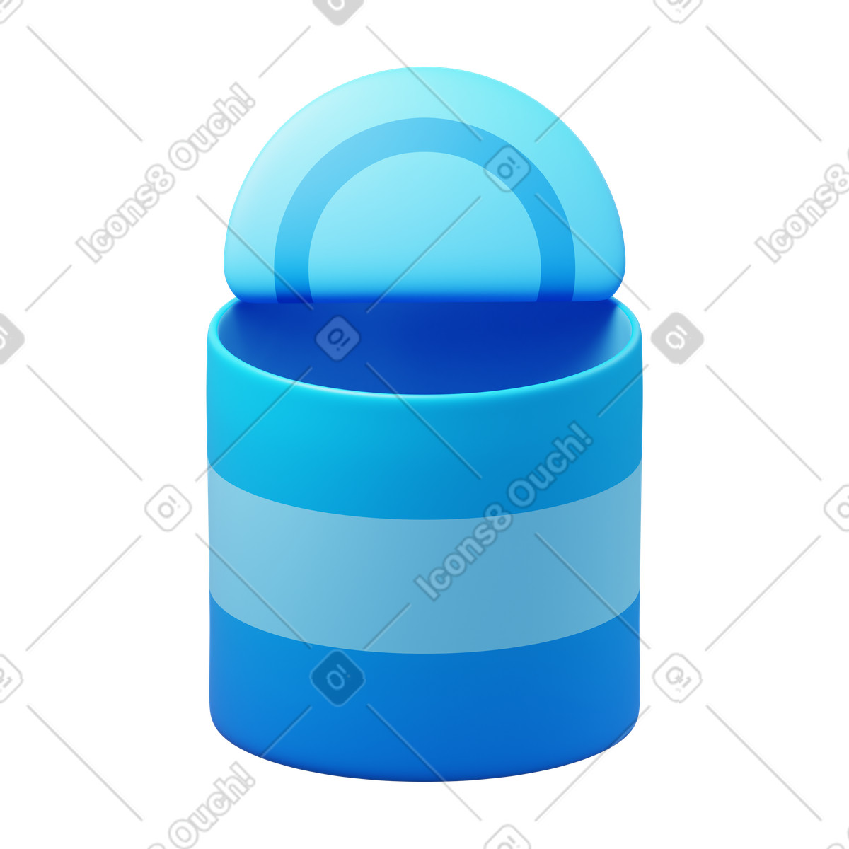 Ilustración Tin can en estilo 3D Fluency a descargar en PNG y SVG
