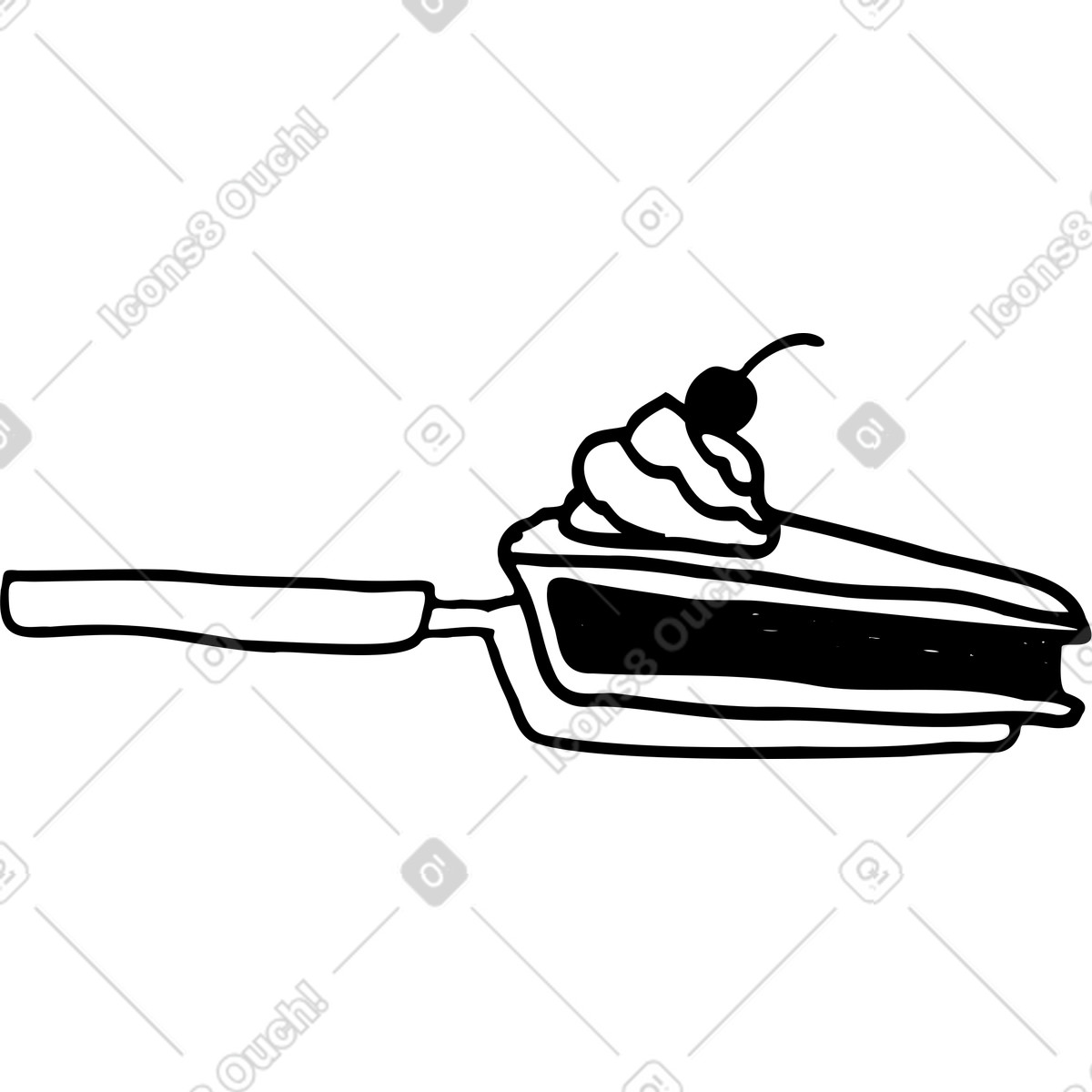 Illustration Part de tarte dans le style Marks à télécharger aux formats PNG, SVG