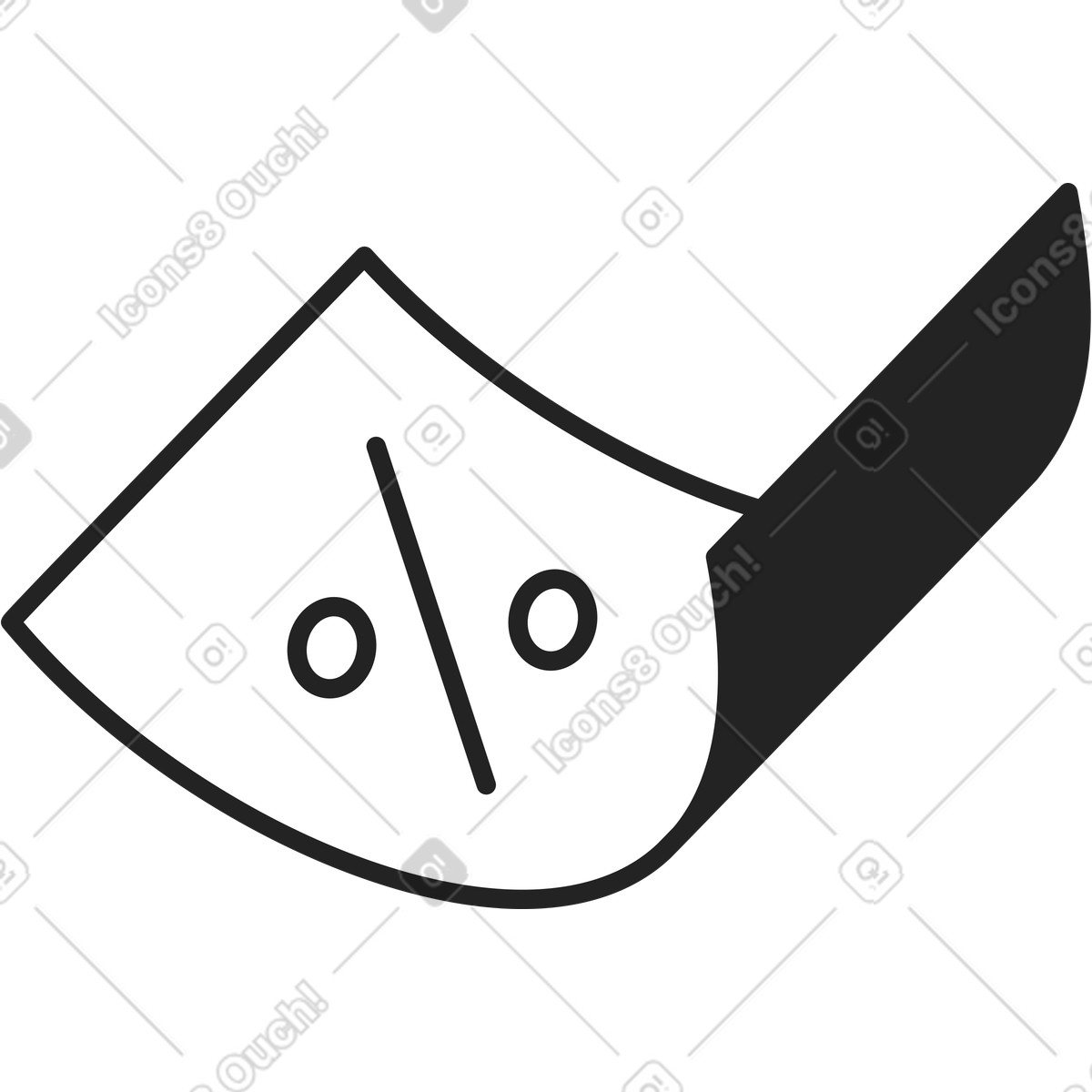 Sammy Line スタイルの 利息付きの紙幣 のイラストをPNG、SVG形式でダウンロード