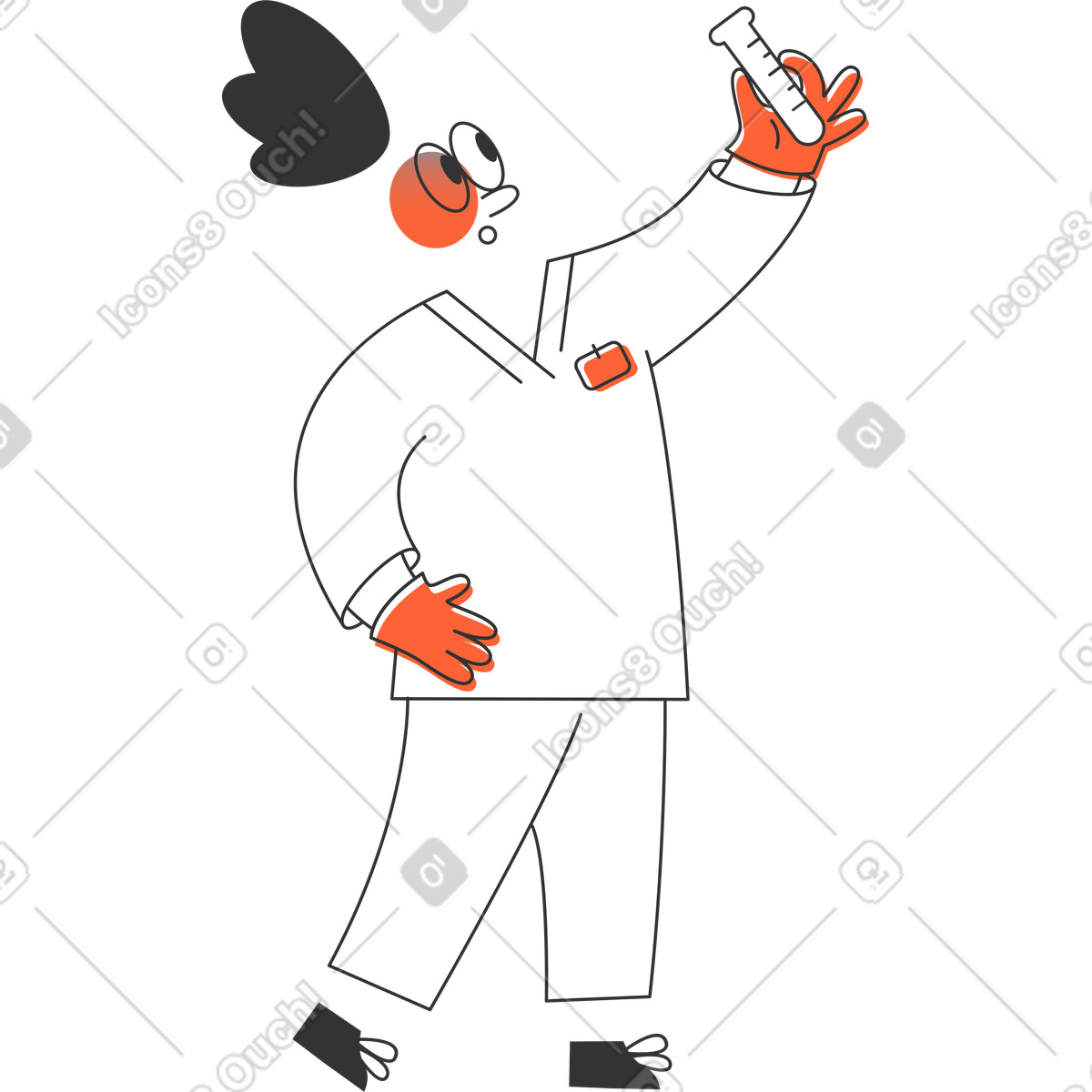Crayon スタイルの 医師 のイラストをPNG、SVG形式でダウンロード