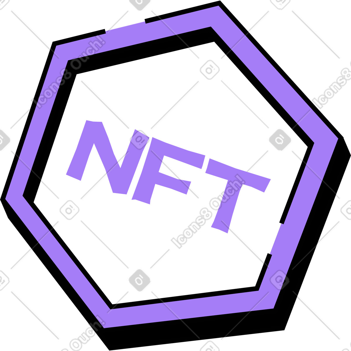 Illustration NFT dans le style Amethyst à télécharger aux formats PNG, SVG