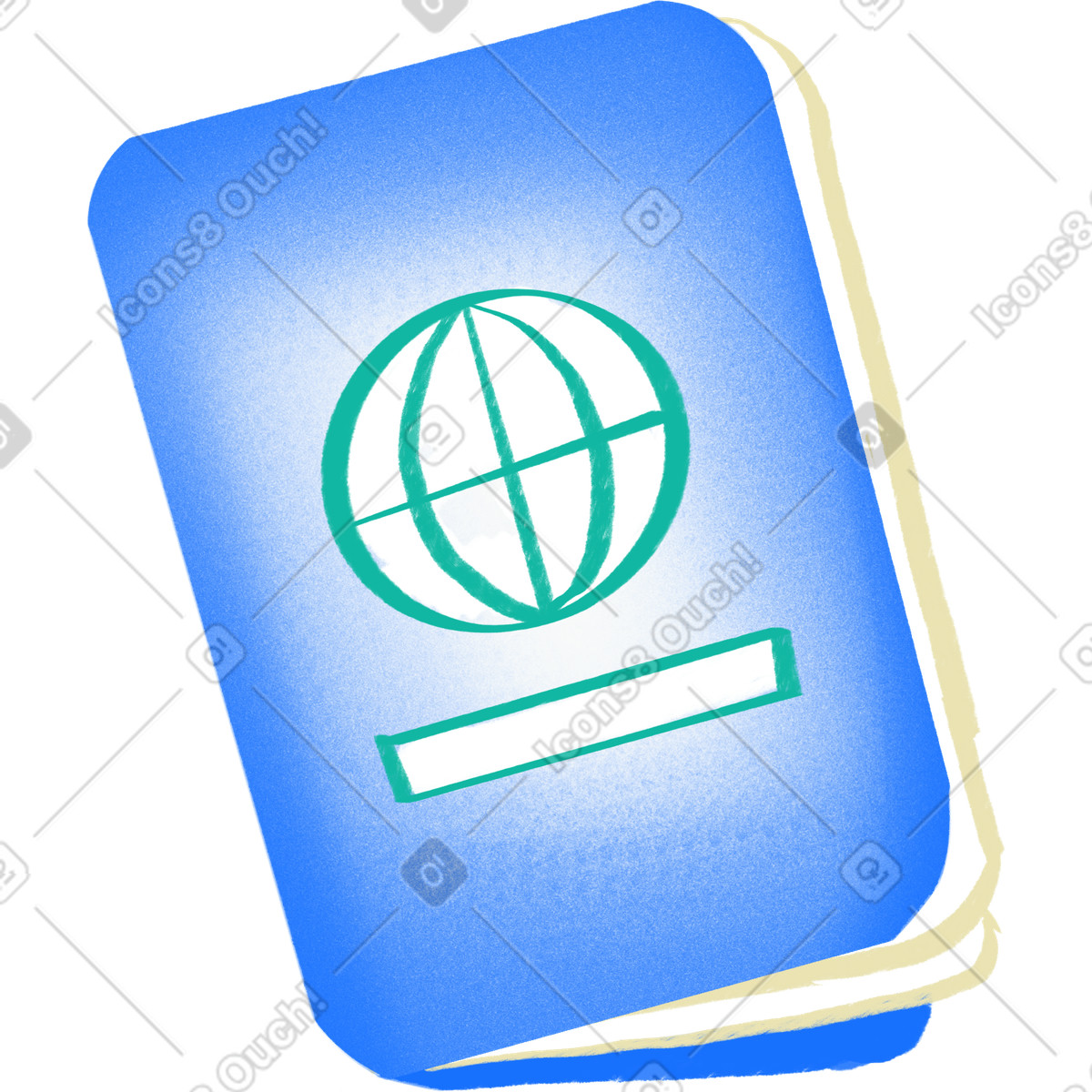 Travel passport illustrazione in stile Bonny scarica in PNG, SVG