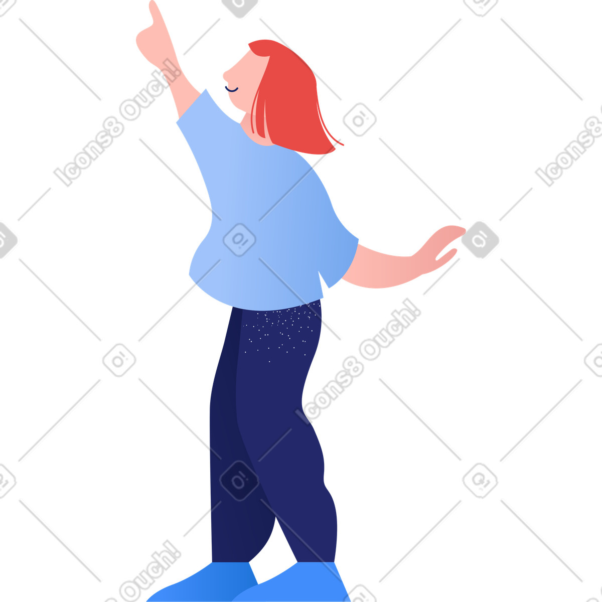 Kid illustration in Clip style download in PNG, SVG
