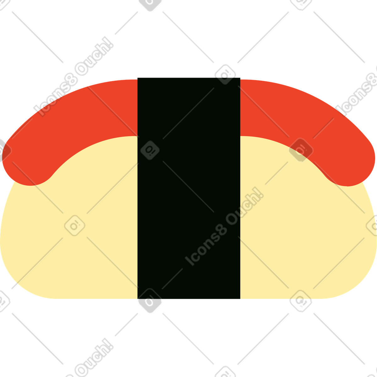 Ilustración Sushi en estilo Polar a descargar en PNG y SVG